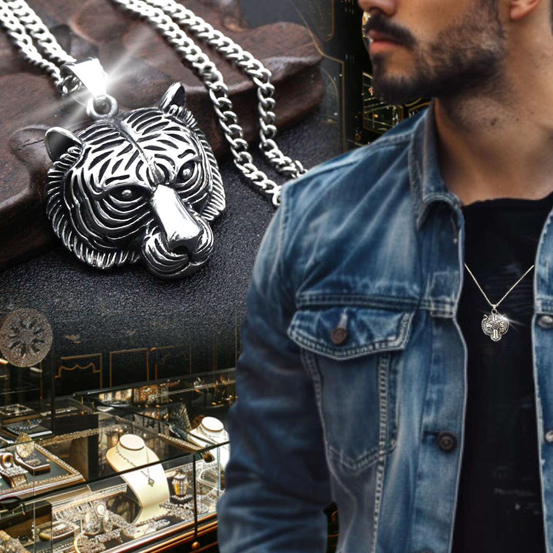 Set Anillo plata y Dije de plata Tigre